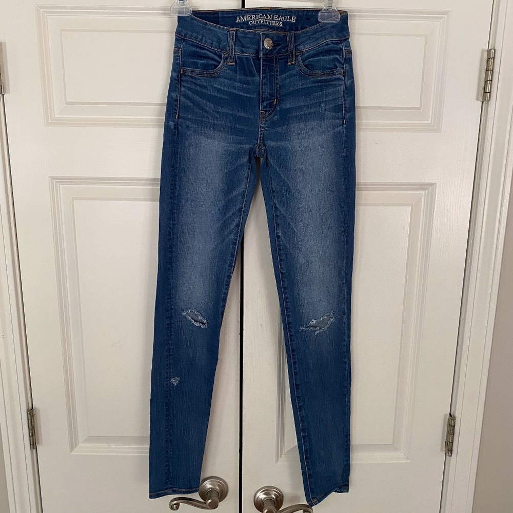 🎉HP🎉 AEO Super Stretch Jegging Jeans 0 Long